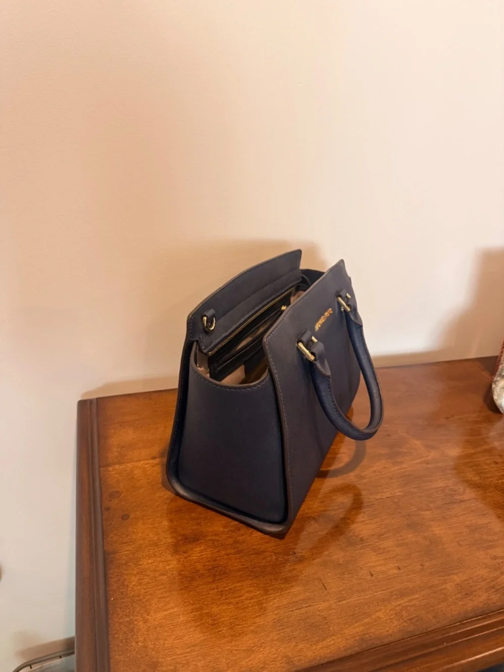 Michael Kors Selma Medium Satchel - Navy Blue